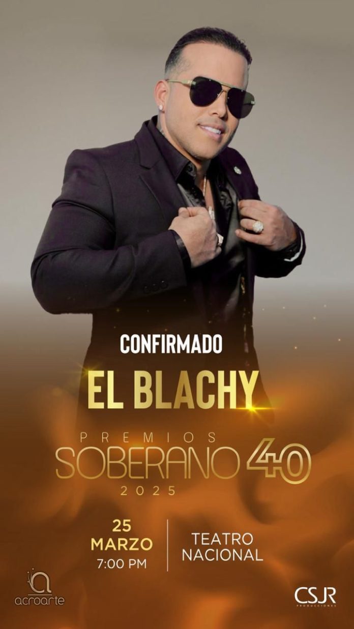 El Blachy representará el merengue típico en Premios Soberano 2025 El Blachy representará el merengue típico en Premios Soberano 2025