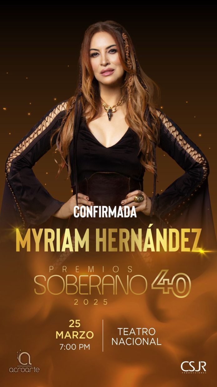Myriam Hernández se presentará en Premios Soberano