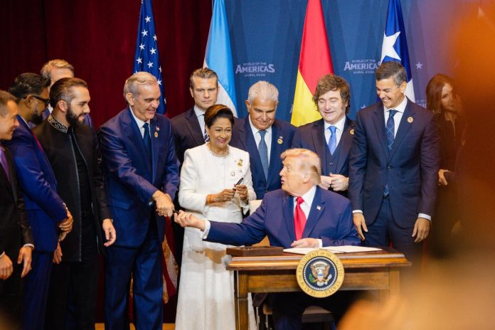 Presidente DOMINICANO participa en firma de proclamación para crear una coalición militar contra carteles del narcotráfico