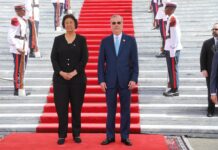 Presidente Abinader recibe a su homóloga de Surinam, Jennifer Geerlings-Simons, en visita oficial Presidente Abinader recibe a su homóloga de Surinam, Jennifer Geerlings-Simons, en visita oficial
