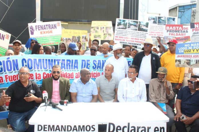 Coalición Comunitaria y sector transporte de Villa Mella advierten que mantendrán protestas si no atienden sus demandas